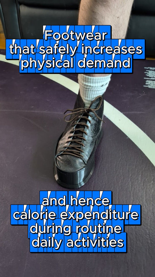 Introducing: Footwear that safely increases physical demand and hence calorie expenditure during routine daily activities